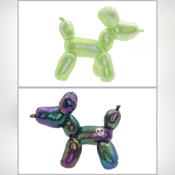 Set of two Balloon Dogs 8" Plush Celebrate Halloween Iridescent, New - Picture 1 of 14